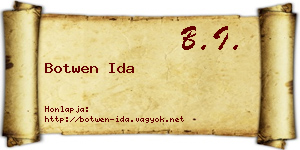 Botwen Ida névjegykártya